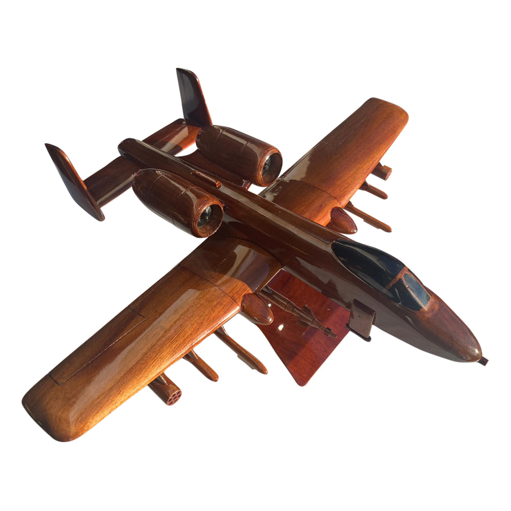 A10 Warthog Mahogany Wood Desktop Aircraft Model Tesaut Models