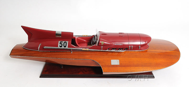 A Hand Made Ferrari Hydroplane Boat Model