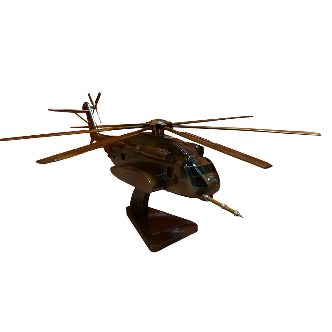 CH53K Sea Stallion Mahogany Wood Desktop Helicopter Model