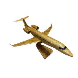 Embraer Legacy 650 Mahogany Wood Desktop Airplane Model