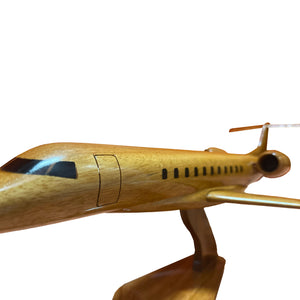 Embraer Legacy 650 Mahogany Wood Desktop Airplane Model