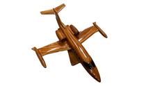 Load image into Gallery viewer, Learjet  35 Mahogany Wood Desktop Airplanes Model