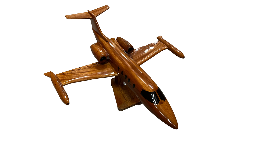 Learjet  35 Mahogany Wood Desktop Airplanes Model