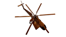 Load image into Gallery viewer, CH54 Tarhe Mahogany Wood Desktop Helicopter Model