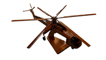 Load image into Gallery viewer, CH54 Tarhe Mahogany Wood Desktop Helicopter Model