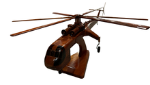 Load image into Gallery viewer, CH54 Tarhe Mahogany Wood Desktop Helicopter Model