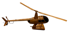 Load image into Gallery viewer, Robinson 44 Mahogany Wood Desktop Helicopters Model