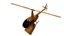 Load image into Gallery viewer, Robinson 44 Mahogany Wood Desktop Helicopters Model