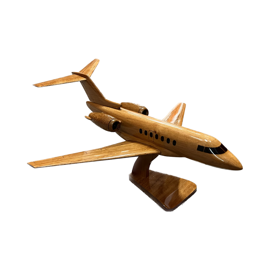 Hawker 4000 Mahogany Wood Desktop Airplane Model