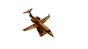 Lear45  Mahogany Wood Desktop Airplane Model