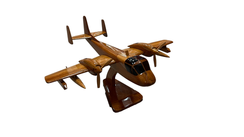 OV1 Mohawk Mahogany Wood Desktop Airplane Airplanes  Model