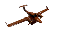 Load image into Gallery viewer, Diamond DA42 Mahogany Wood Desktop Airplane Model