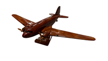 Load image into Gallery viewer, DC3 Dakota Mahogany Wood Desktop Airplane Model