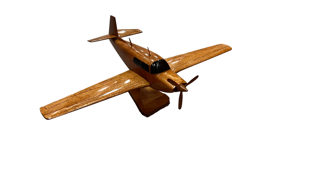 Mooney M20 Mahogany Wood Desktop Airplane Model