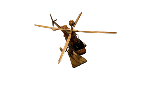 OH58 Kiowa Mahogany Wood Desktop Helicopter Model