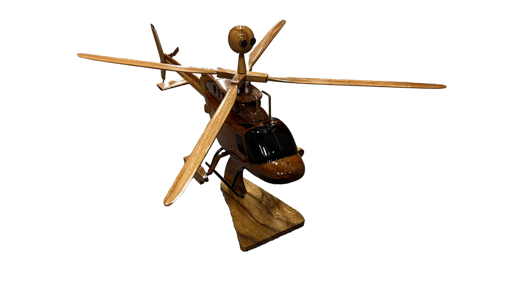 OH58 Kiowa Mahogany Wood Desktop Helicopter Model