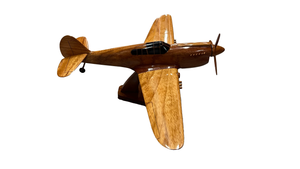 P40 Warhawk Mahogany Wood Desktop Airplane Model