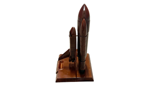 Space Shuttle Mahogany wood desktop Airplane  model.