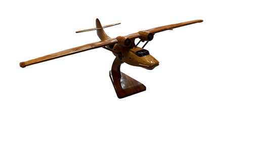 PBY Catalina Mahogany Wood Desktop Airplane Model