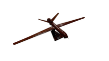 Load image into Gallery viewer, Predator B Mahogany Wood Desktop Airplane Model