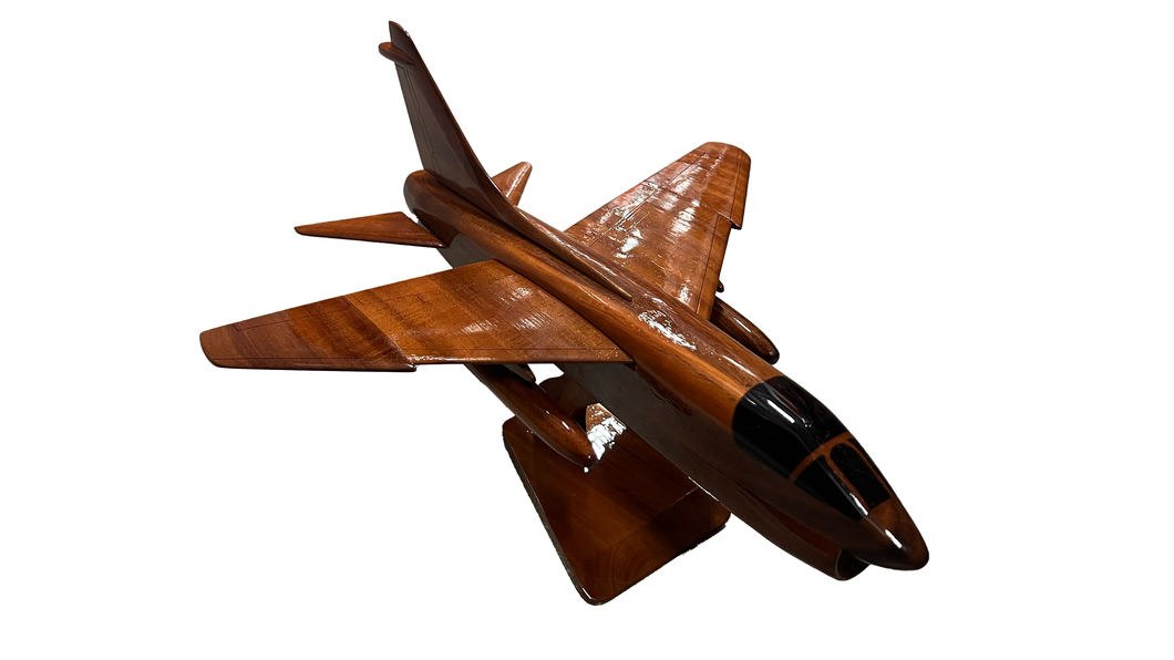 A7 Corsair Mahogany Wood Desktop Airplane Model