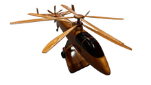 Load image into Gallery viewer, S97 Sikorsky Raider Mahogany Wood Desktop Helicopter Model