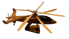 Load image into Gallery viewer, S97 Sikorsky Raider Mahogany Wood Desktop Helicopter Model