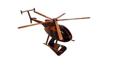 Md530 Mahogany wood desktop Helicopter model.