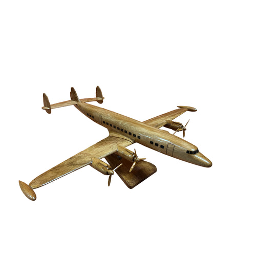 The Super Constellation Mahogany Wood Desktop Airplane Model