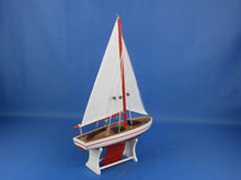 Load image into Gallery viewer, Wooden Decorative Sailboat 12&quot;&quot; - Red Sailboat Model