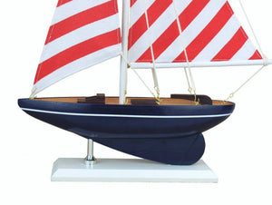 Wooden Nautical Delight Model Sailboat 17""