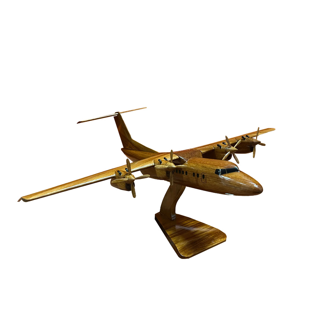 DHC7 Dash 7 Mahogany Wood Desktop Airplane Model