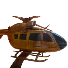 Load image into Gallery viewer, EC145 Mahogany Wood Desktop Helicopter Model