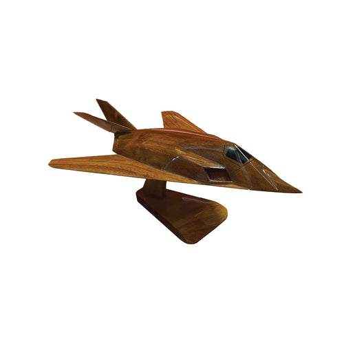 F117 Nighthawk Mahogany Wood Desktop Airplane Model