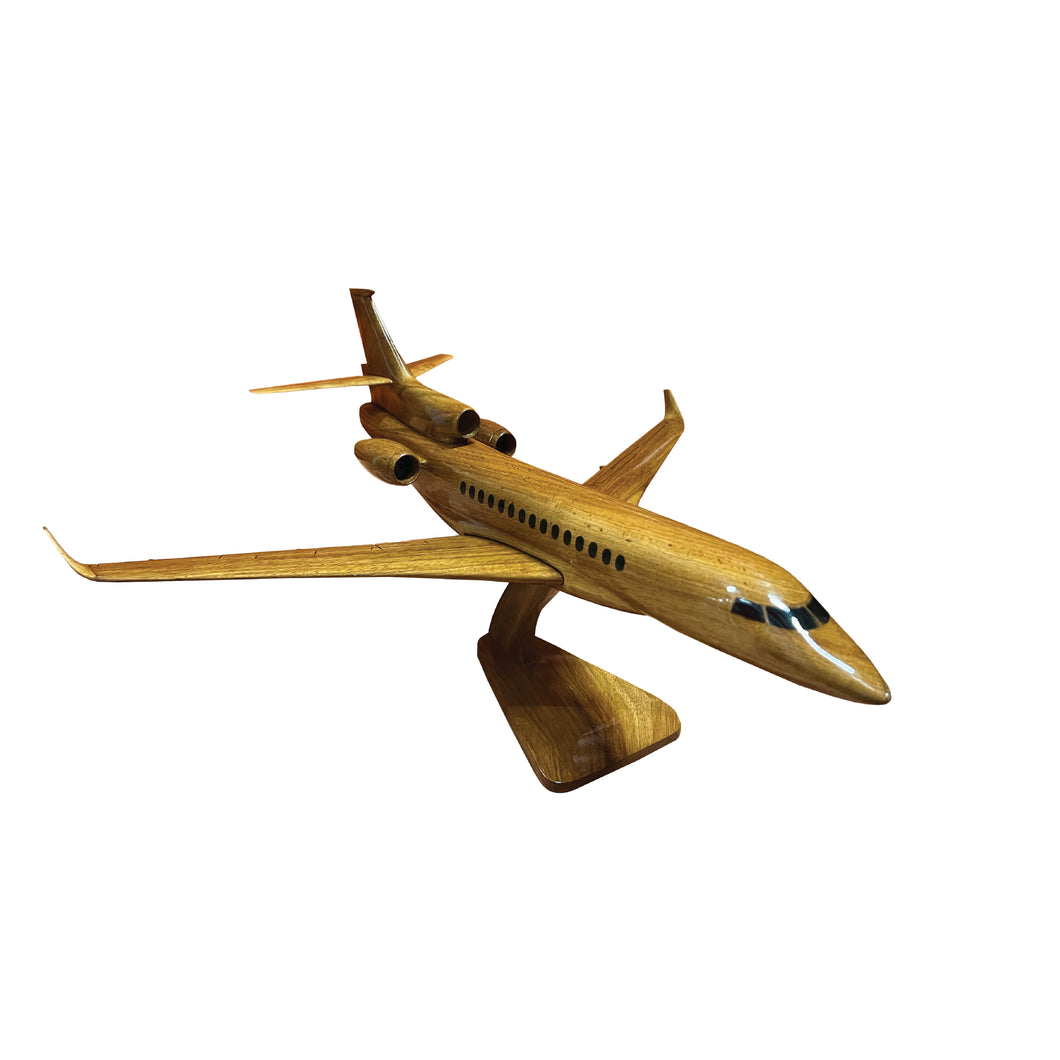 Falcon 8x  Mahogany Wood Desktop Airplanes Model