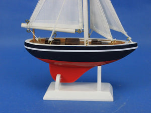 Wooden American Sailer Model Sailboat Decoration 9""