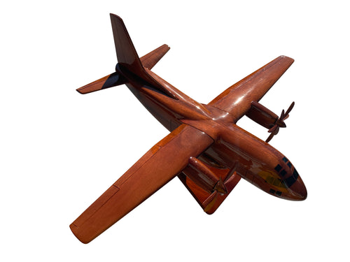 C27J Spartan Mahogany Wood Desktop Airplane Model