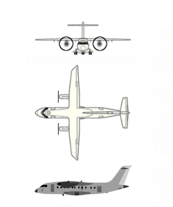 Dornier 328 with Turbo props  Mahogany Wood Desktop Model
