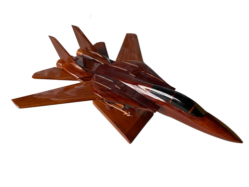 F14 Tomcat Mahogany Wood Desktop Airplane Model