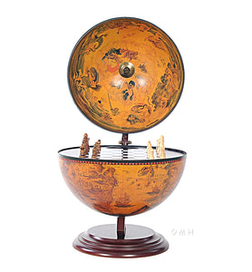 Red Globe 13 inches with Chess Holder