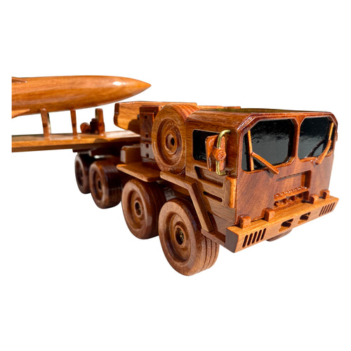 Pershing Missile System Mahogany Wood Desktop Truck combo