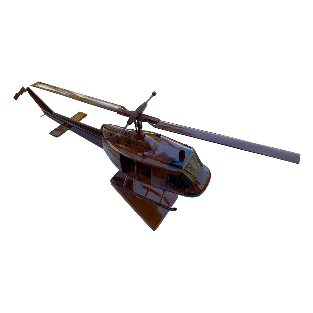 UH1 Huey Mahogany Wood Desktop Helicopter Model