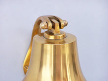 Load image into Gallery viewer, Brass Plated Hanging Harbor Bell 5.5&quot;