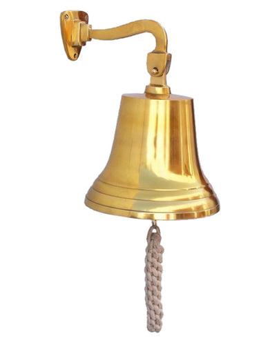 Brass Plated Hanging Ship's Bell 11''