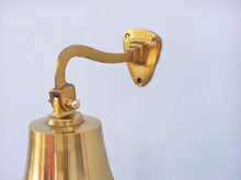 Load image into Gallery viewer, Brass Plated Hanging Ship&#39;s Bell 6&quot;