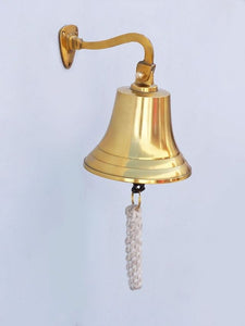 Brass Plated Hanging Ship's Bell 6"