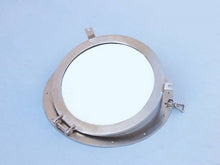 Load image into Gallery viewer, Brushed Nickel Deluxe Class Decorative Ship Porthole Window 20&quot;&quot;