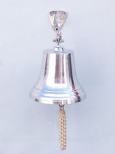 Load image into Gallery viewer, Chrome Hanging Ship&#39;s Bell 15&quot;