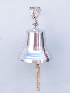 Chrome Hanging Ship's Bell 15"