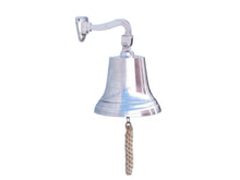 Load image into Gallery viewer, Chrome Hanging Ship&#39;s Bell 15&quot;